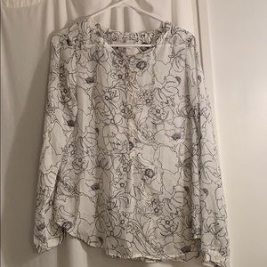 Ann Taylor LOFT sheer tunic / blouse